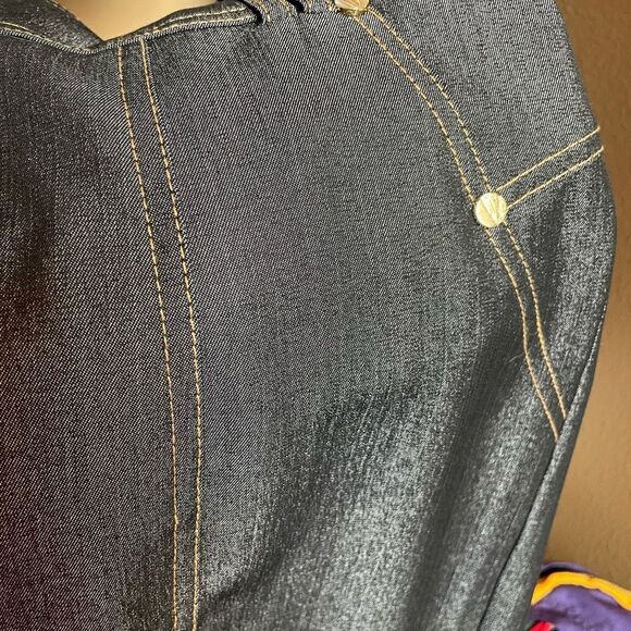 Cache Contour Collection Women’s Gold Buckle Gold Accents Pencil Skirt Size 10 - Picture 16 of 16